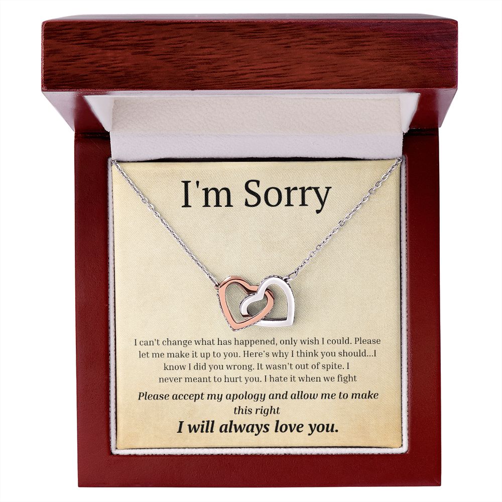 Interlocking Necklace, I'm sorry, gift for her