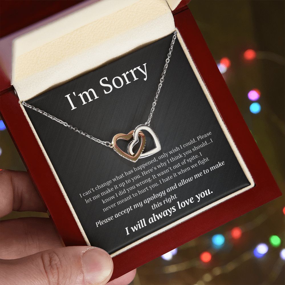 Interlocking Necklace, I'm sorry, gift for her