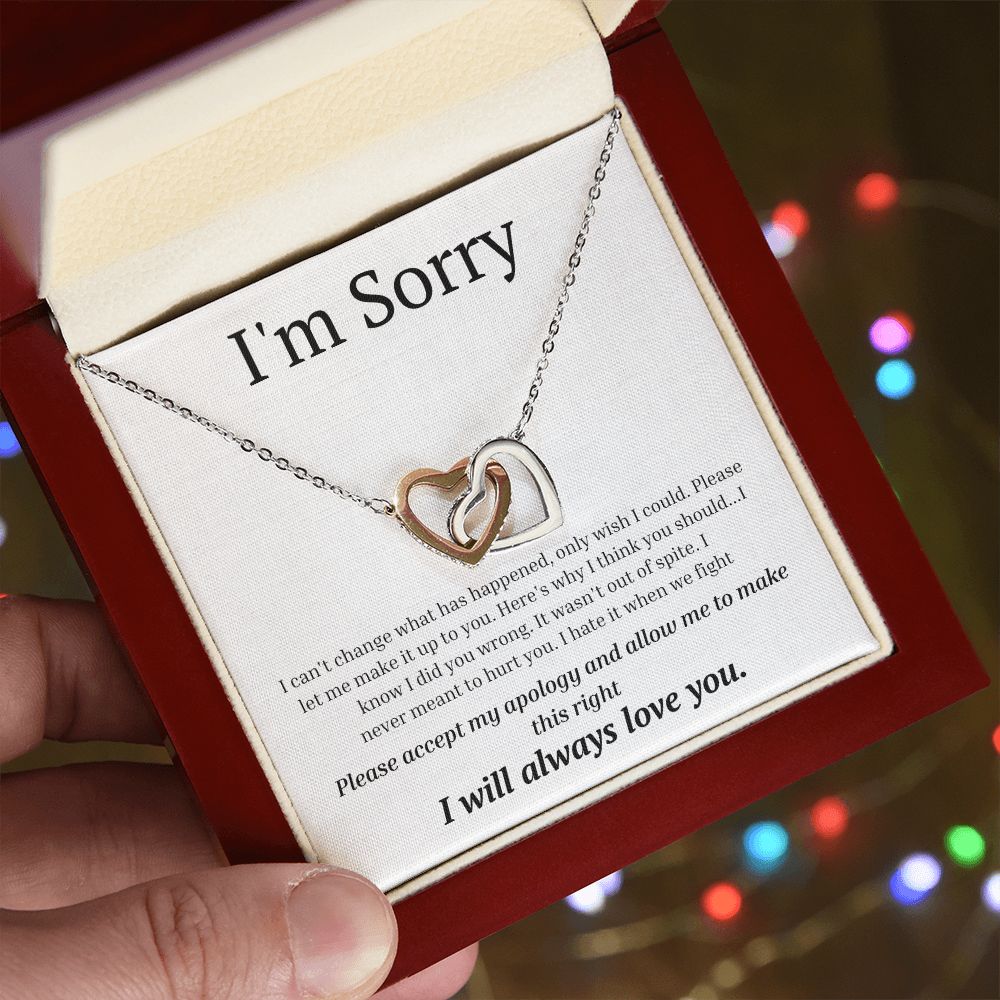 Interlocking Necklace, I'm sorry, gift for her