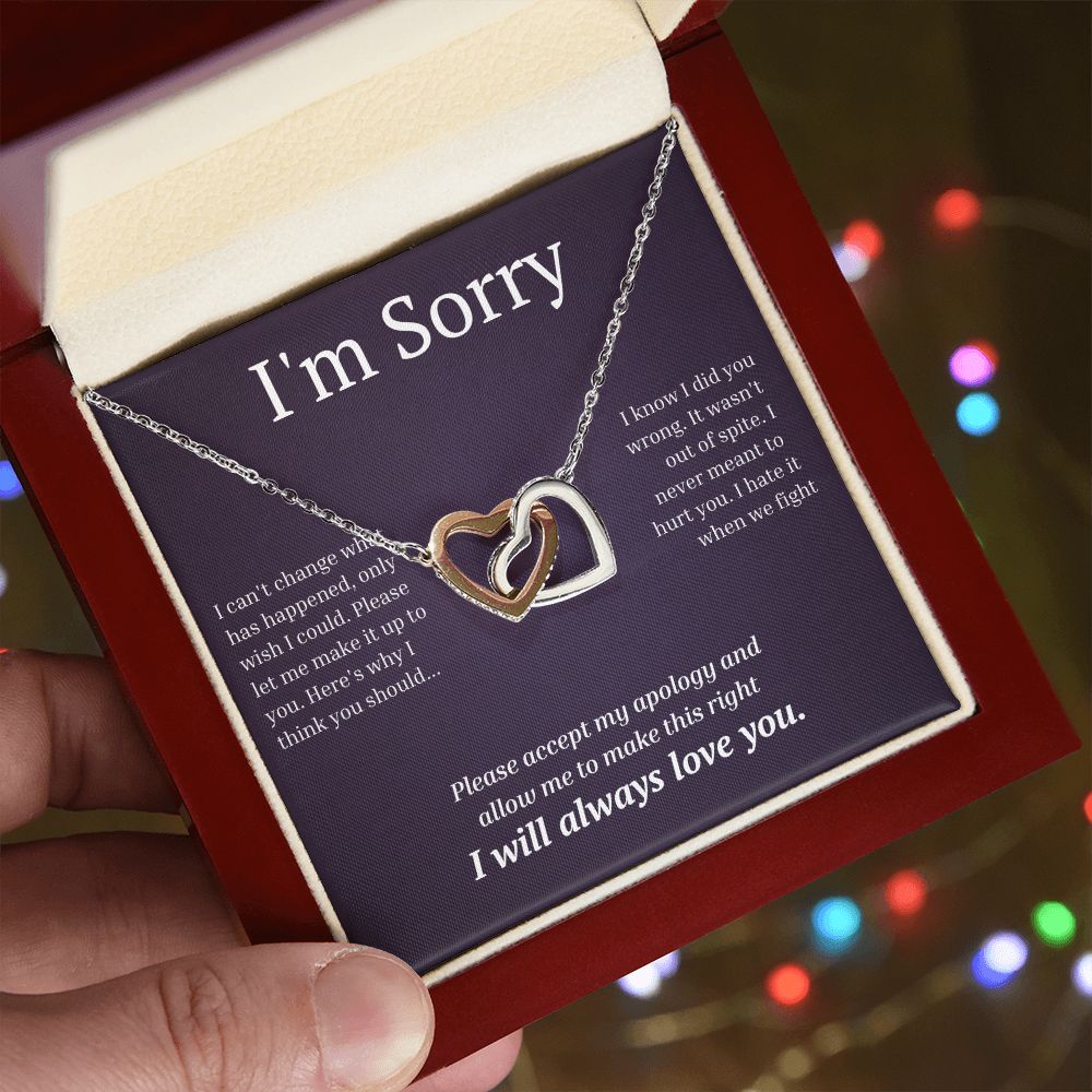 Interlocking Necklace, I'm sorry, gift for her