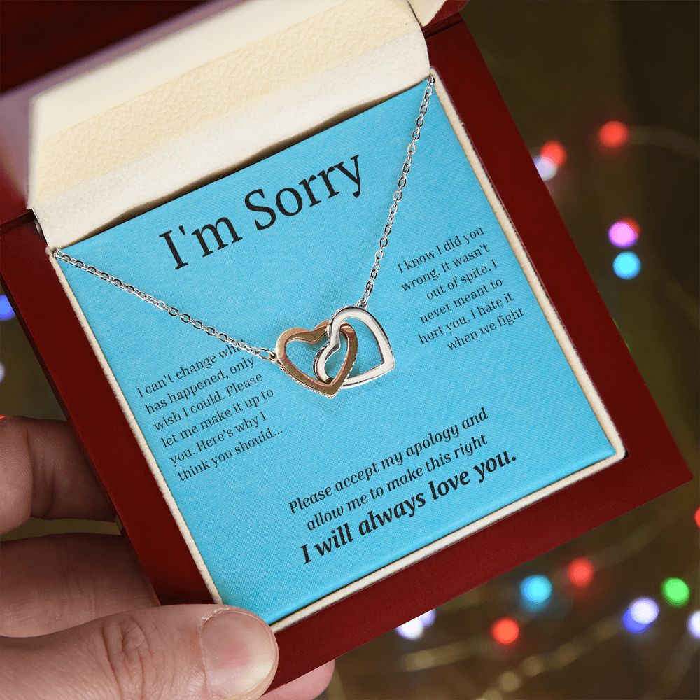 Interlocking Necklace, I'm sorry, gift for her
