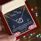 Police wife Interlock love Necklace, wife present, Personalized gifts