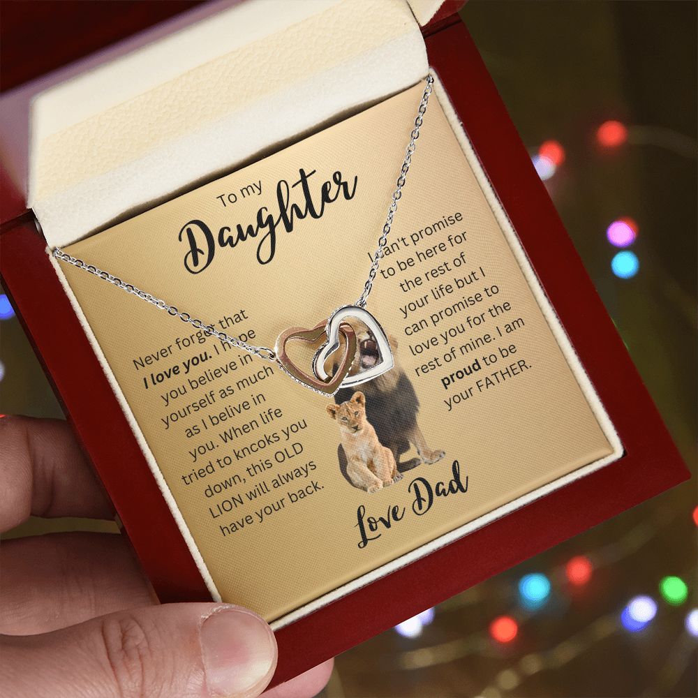 Interlock love Necklace, wife present, Personalized gifts, Daughter