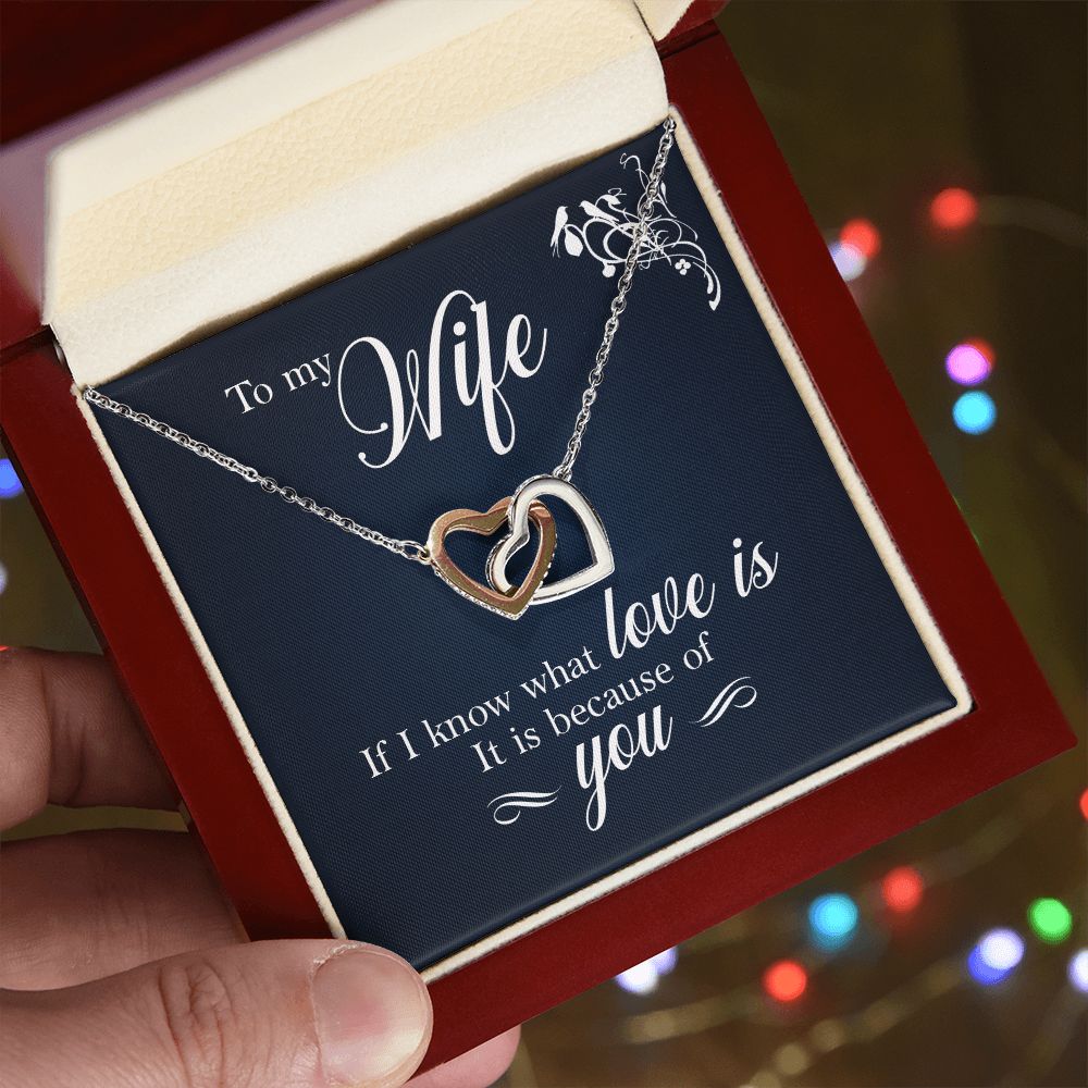If I know what love is Interlock love Necklace, wife present, Personalized gifts