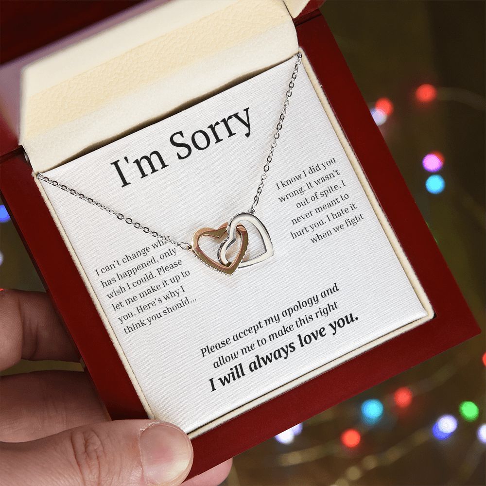Interlocking Necklace, I'm sorry, gift for her