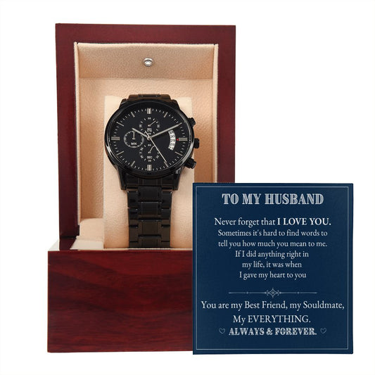 Chronograph Watch, For Him, To my Husband