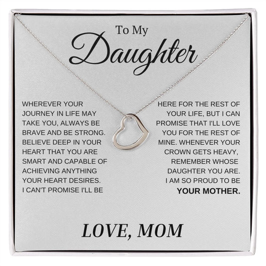 Daughter Necklace, Encouragement, From Mom