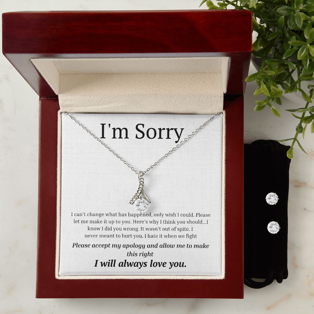 Alluring Beauty Necklace and Earring Set, I'm sorry gift, sorry gift