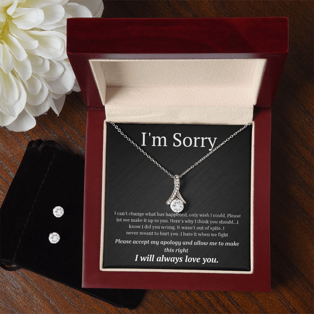 Alluring Beauty Necklace and Earring Set, I'm sorry gift, sorry gift