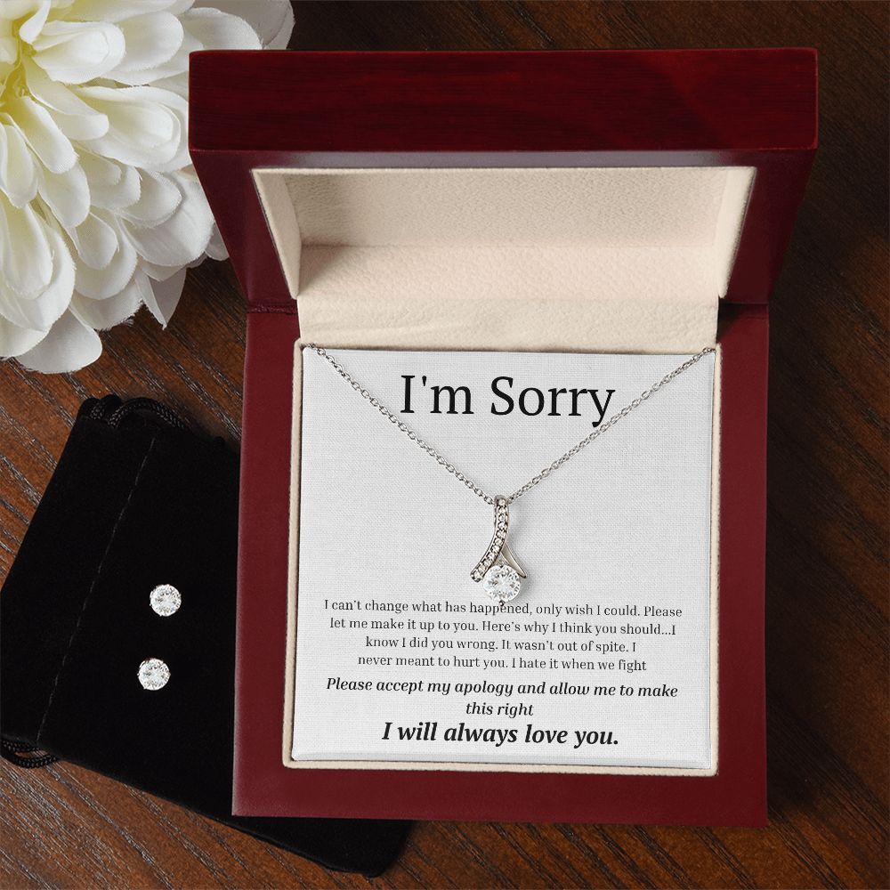 Alluring Beauty Necklace and Earring Set, I'm sorry gift, sorry gift
