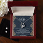 Forever love necklace and earring set, wife gift,