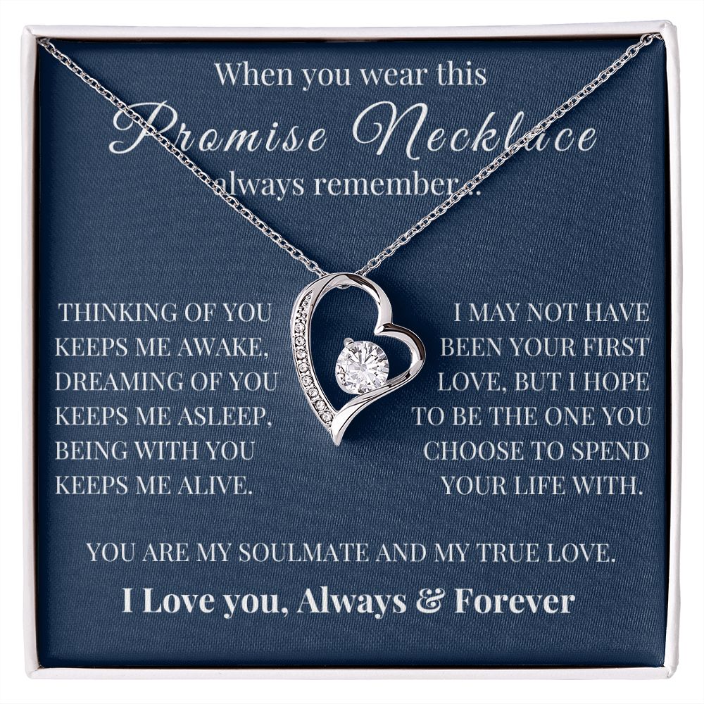 Forever Love Necklace, Promise Necklace, VD