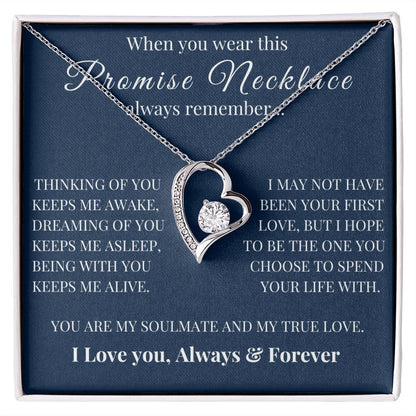Forever Love Necklace, Promise Necklace, VD