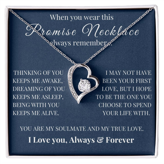 Forever Love Necklace, Promise Necklace, VD