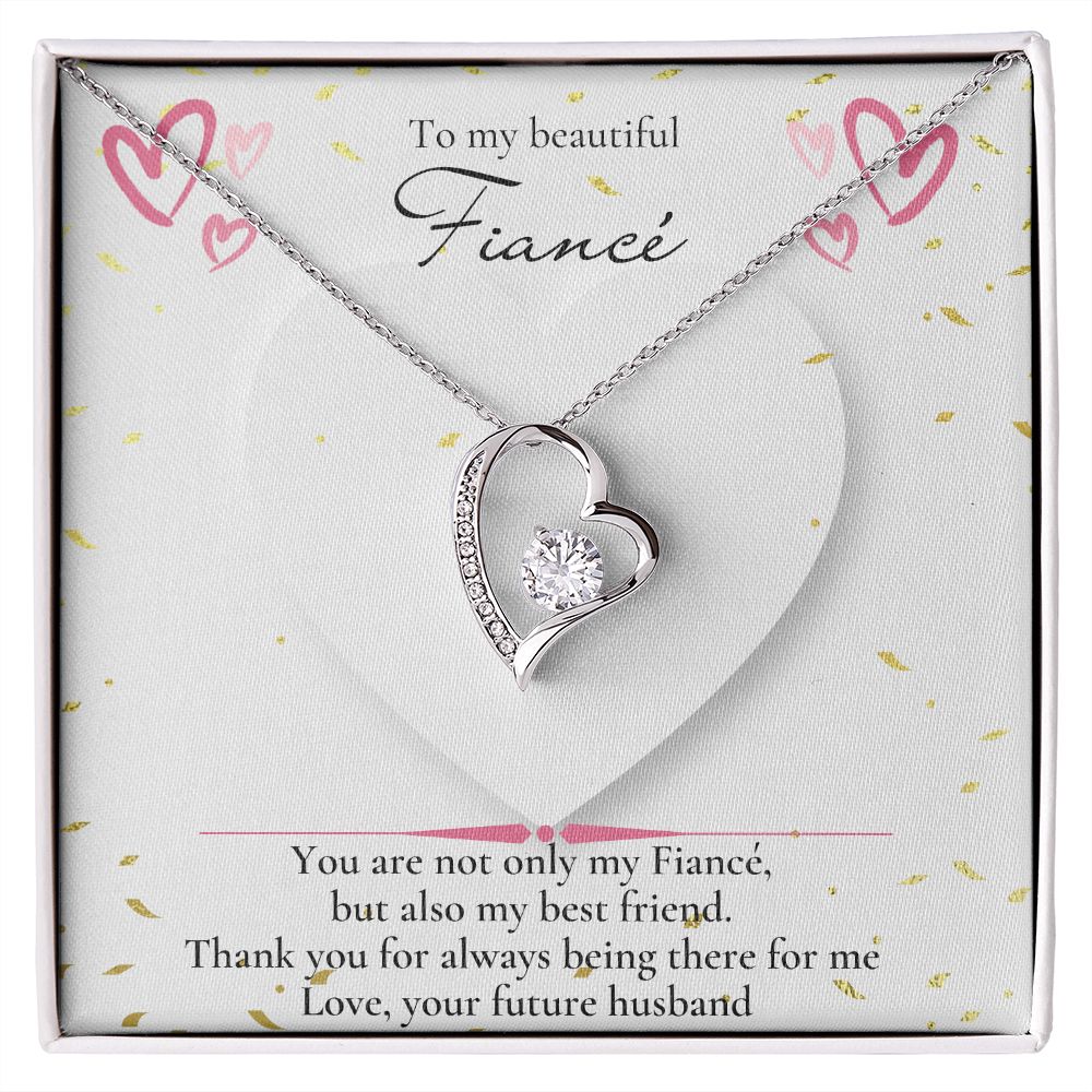 Forever Heart Necklace, Fiance Necklace, Valentines day gift