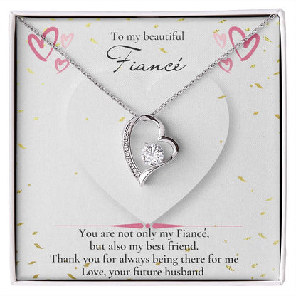 Forever Heart Necklace, Fiance Necklace, Valentines day gift