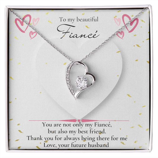 Forever Heart Necklace, Fiance Necklace, Valentines day gift