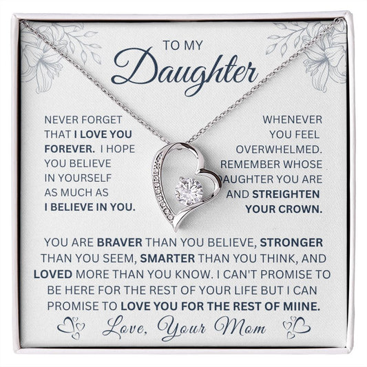 Daughter - from Mom, Forever Love Necklace