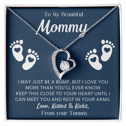 To my Beautiful Mom Heart Necklace