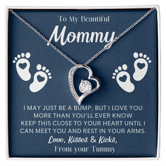 To my Beautiful Mom Heart Necklace
