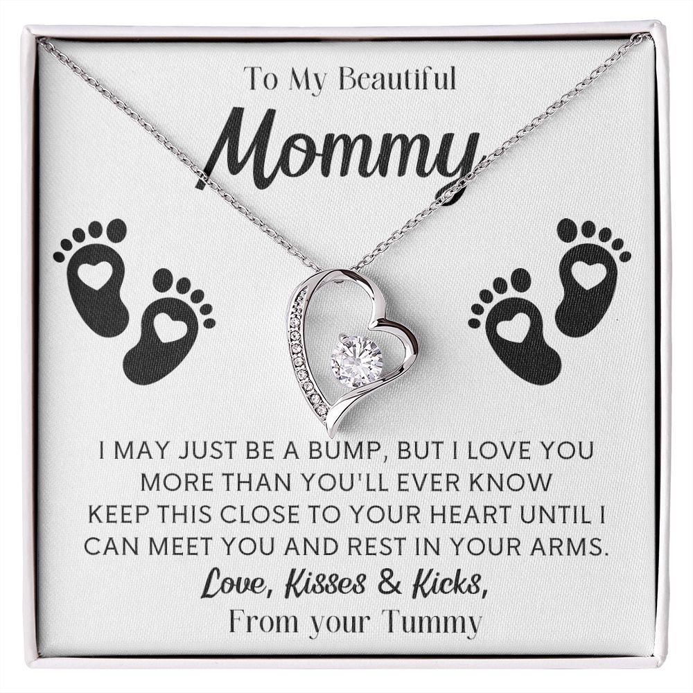 To my Beautiful Mom Heart Necklace
