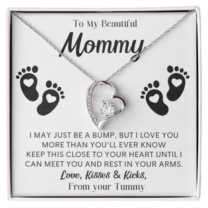 To my Beautiful Mom Heart Necklace