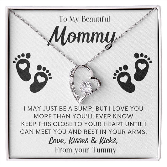 To my Beautiful Mom Heart Necklace