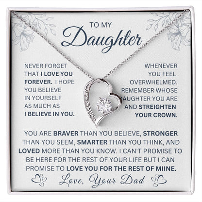 Daughter - From Dad , Forever Love Necklace