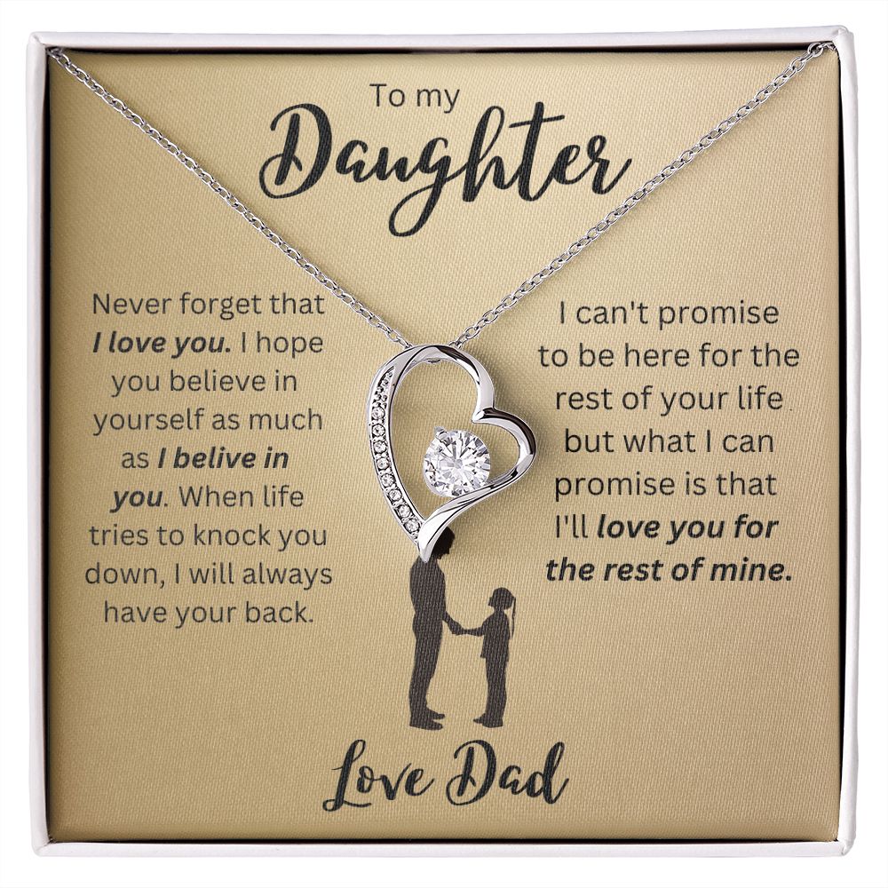 Forever Love Necklace, To my Daughter, Emotional Message, Daughters gift,