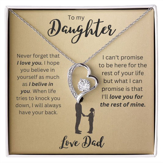 Forever Love Necklace, To my Daughter, Emotional Message, Daughters gift,