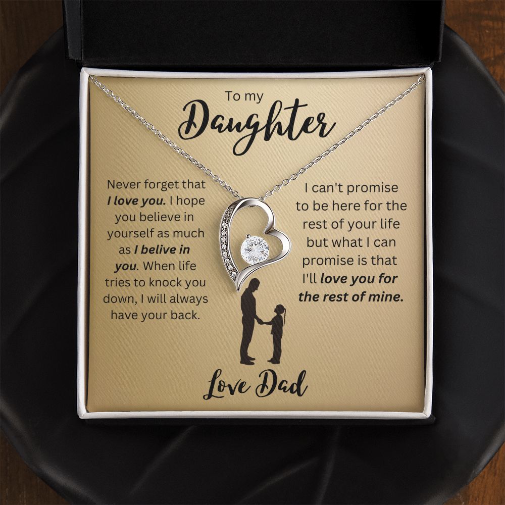 Forever Love Necklace, To my Daughter, Emotional Message, Daughters gift,