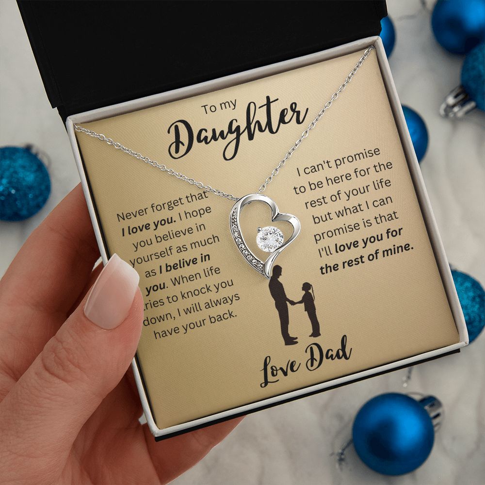 Forever Love Necklace, To my Daughter, Emotional Message, Daughters gift,