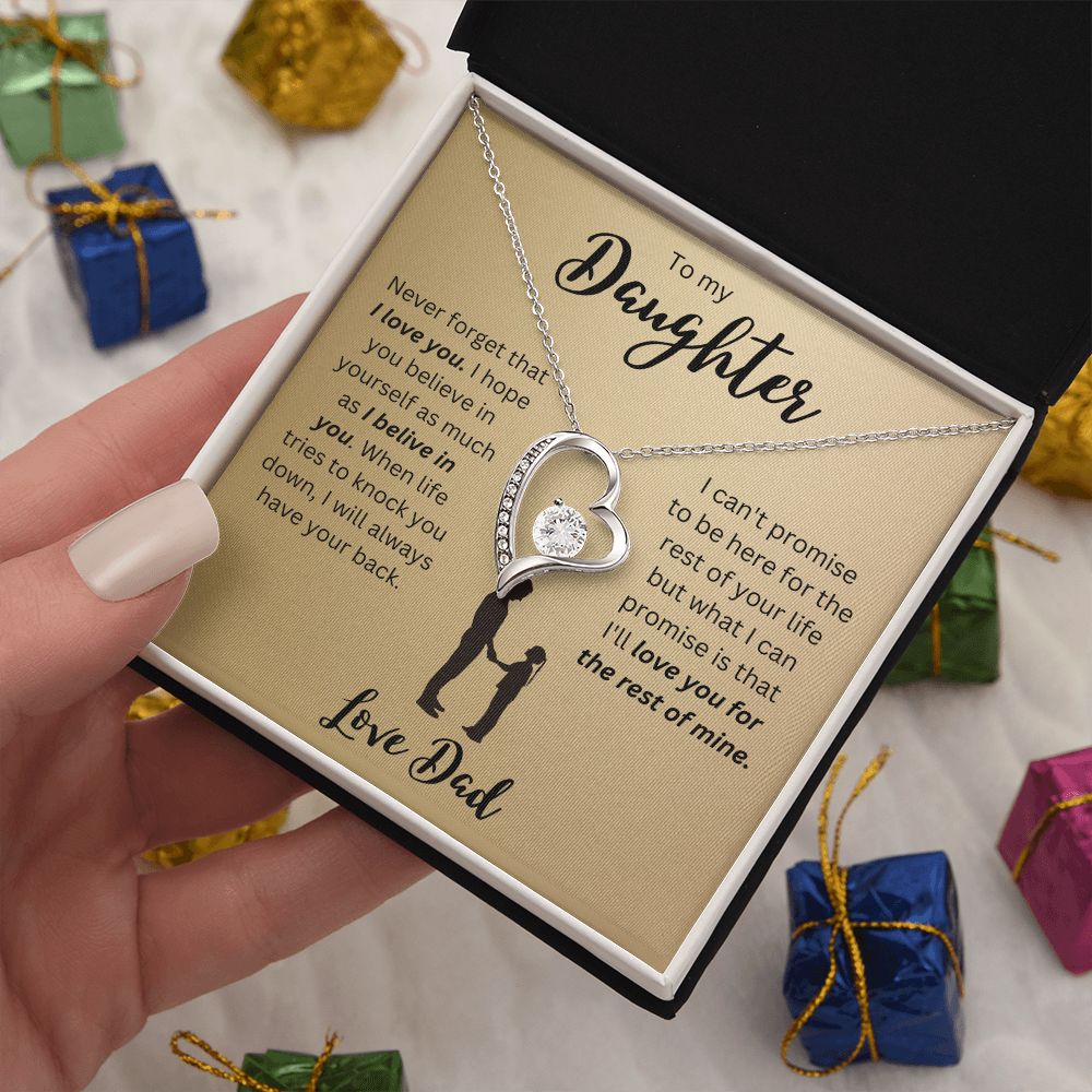 Forever Love Necklace, To my Daughter, Emotional Message, Daughters gift,