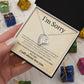 White Gold Forever Love Necklace, I'm sorry gift, sorry gift