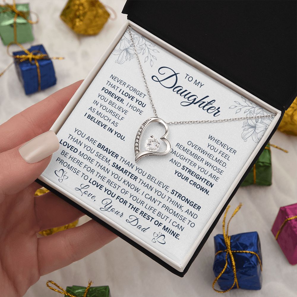 Daughter - From Dad , Forever Love Necklace