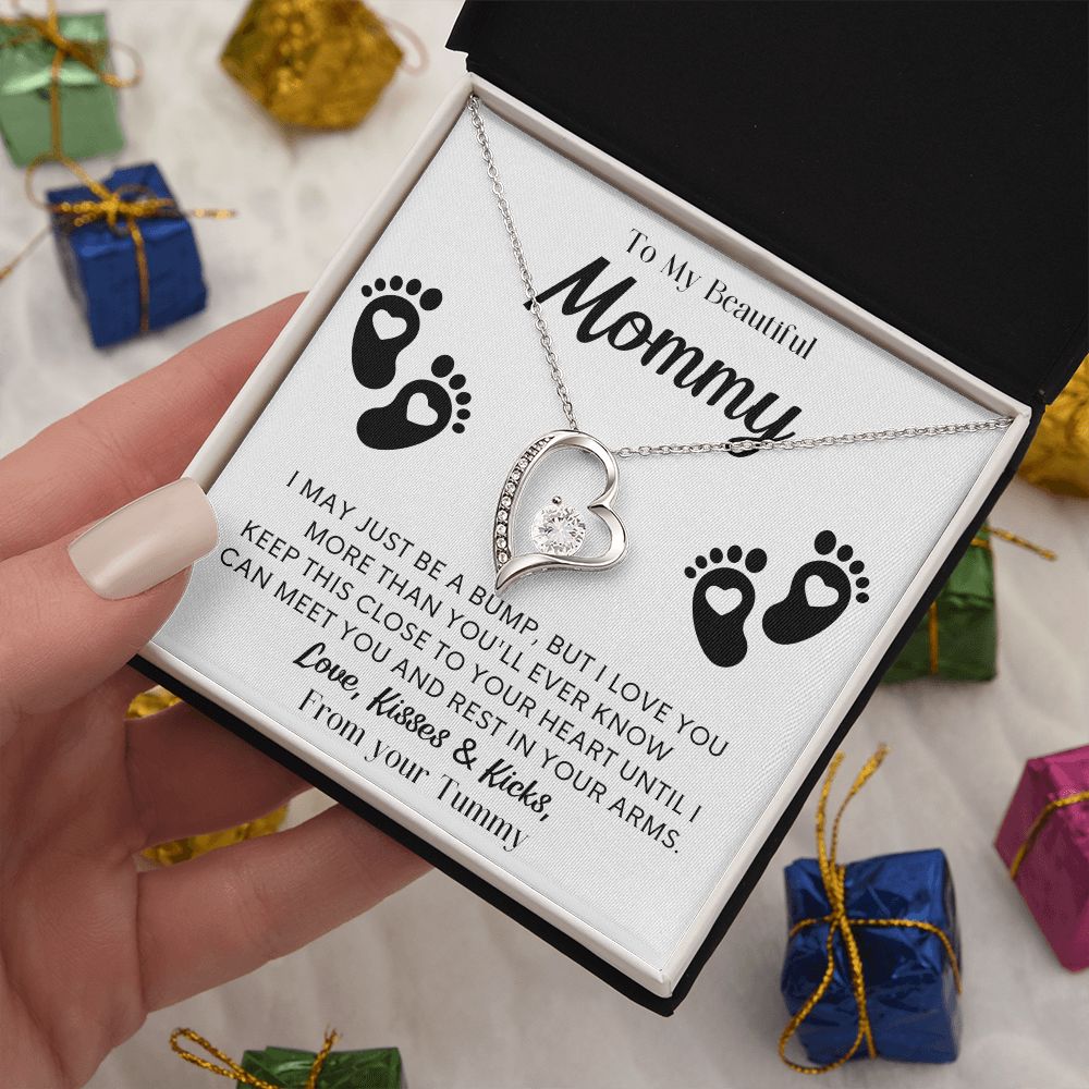 To my Beautiful Mom Heart Necklace