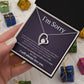 White Gold Forever Love Necklace, I'm sorry gift, sorry gift