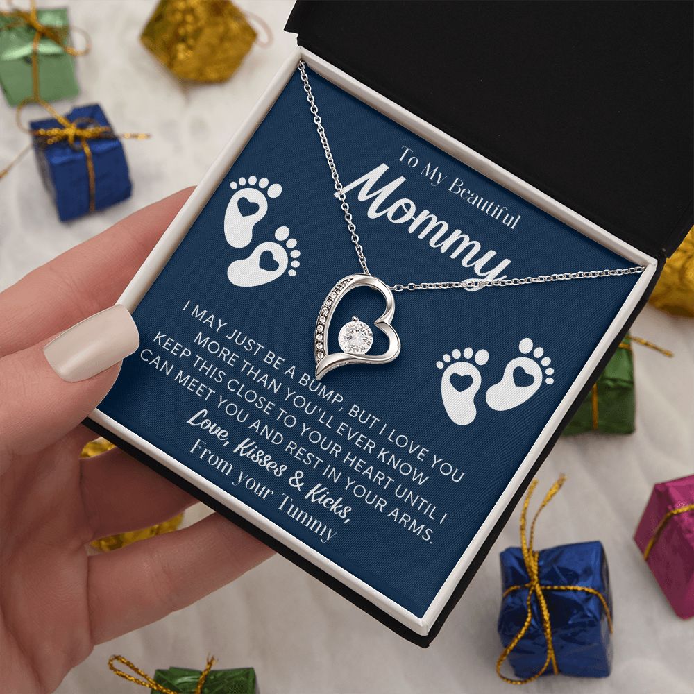 To my Beautiful Mom Heart Necklace