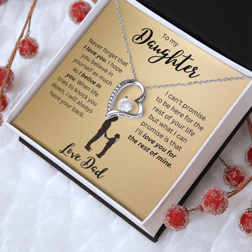 Forever Love Necklace, To my Daughter, Emotional Message, Daughters gift,