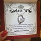 To My Badass Wife, Heart Necklace,