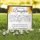 To my Beautiful Daughter, Sunflower, Necklace for her, Perfect gift for her