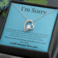White Gold Forever Love Necklace, I'm sorry gift, sorry gift