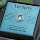 White Gold Forever Love Necklace, I'm sorry gift, sorry gift
