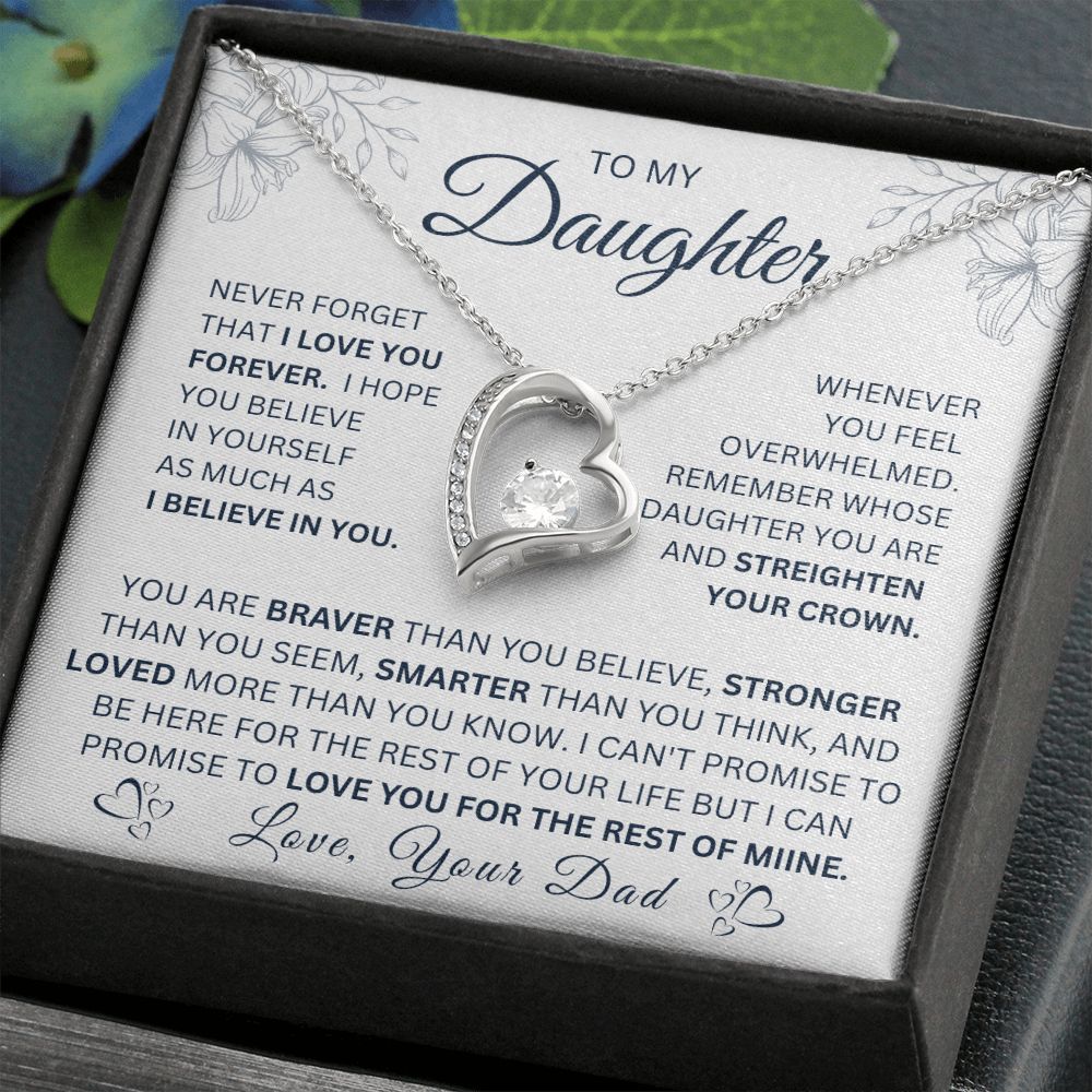 Daughter - From Dad , Forever Love Necklace