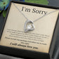 White Gold Forever Love Necklace, I'm sorry gift, sorry gift