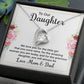 Forever Love Necklace, Daughters gift from Mom & Dad, white gold finish, yellow gold finish, Personalized Gift