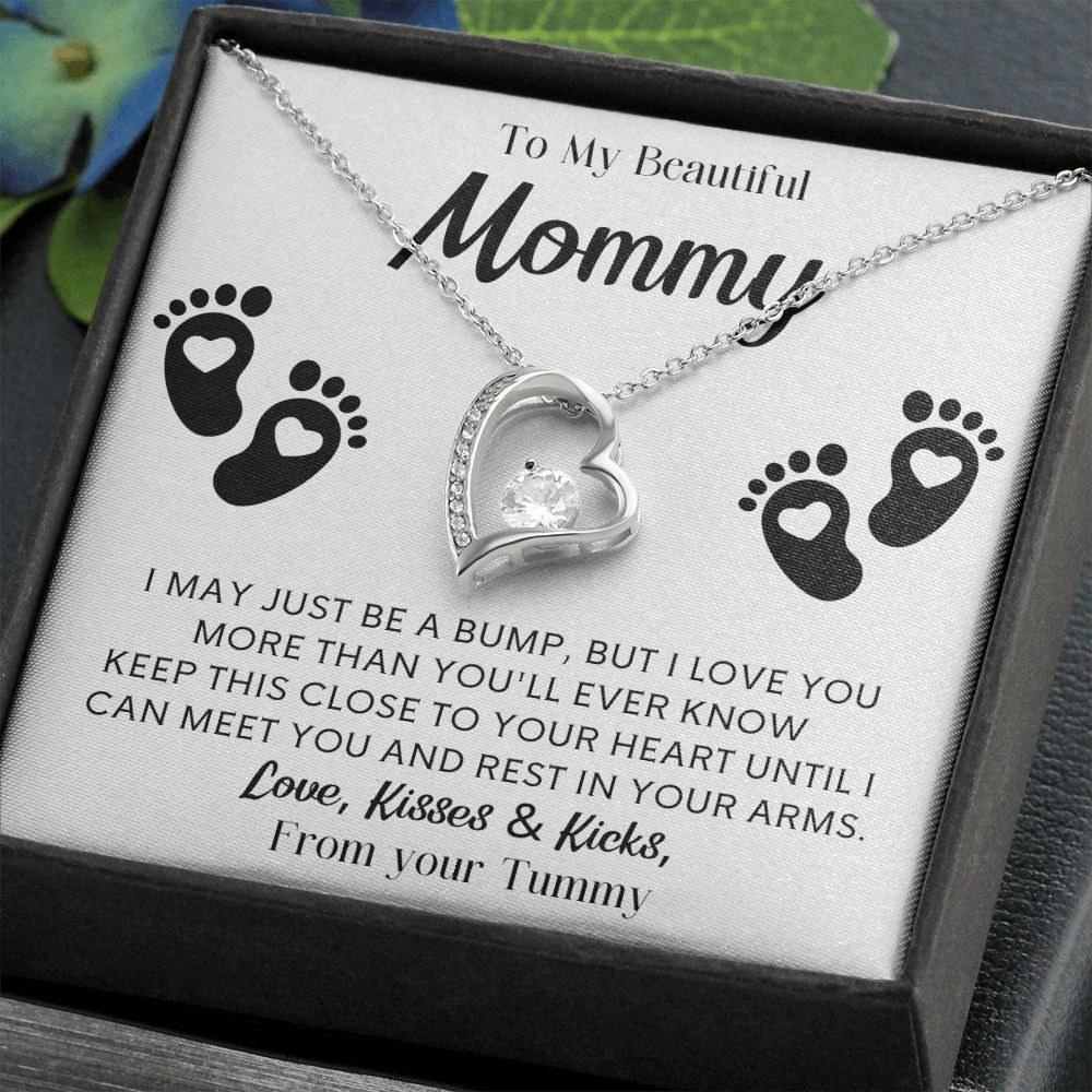 To my Beautiful Mom Heart Necklace