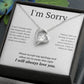 White Gold Forever Love Necklace, I'm sorry gift, sorry gift