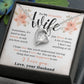 To my Beautiful Wife Necklace, Forever Love Necklace, From Husband