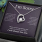 White Gold Forever Love Necklace, I'm sorry gift, sorry gift